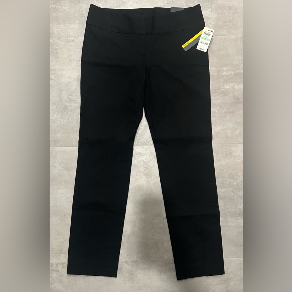 NWT Alfani Slim Leg Tummy Control Black Pant
